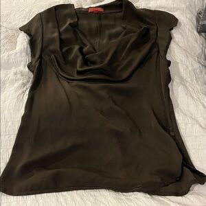 Chic Black Cowl Neck Blouse